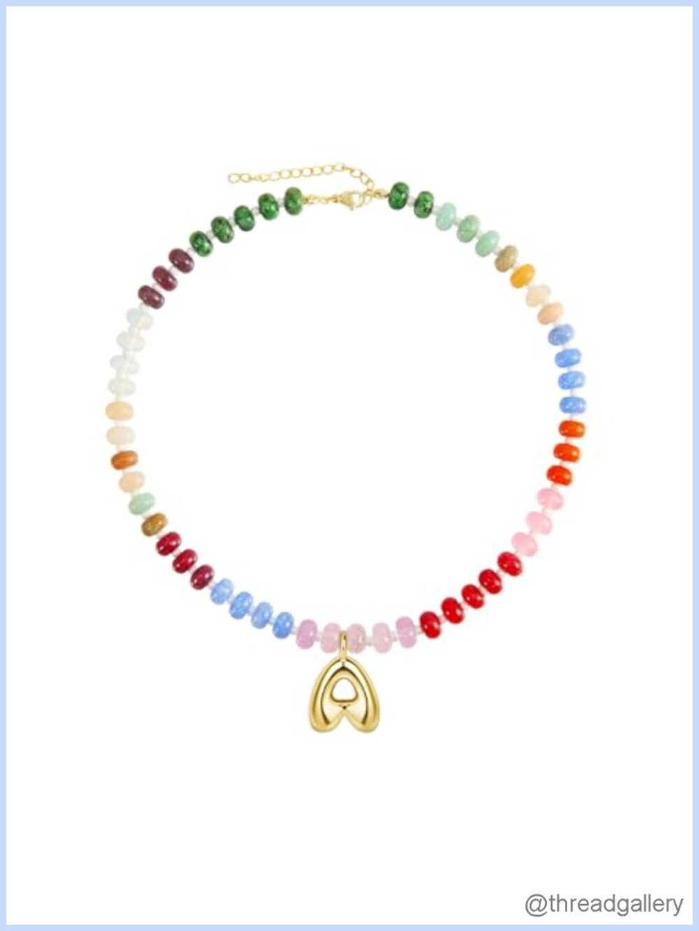 14K Gold Plated Beaded Initial Necklace Boho Bubble Letter Pendant Choker